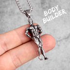 Fitness Gym Bodybuilding Boxing Gloves Stainless Steel Men Necklaces Pendants Chain for Boyfriend Male Jewelry Gift