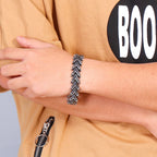 Punk Rocker Skull Bracelet For Men Cool Stainless Steel Men's Chain Bracelets Accessories Gothic Biker Jewelry Male