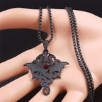 Viking Dragon Stainless Steel Pendant Necklace