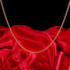 2024 Hot Sale Retail Long Gold-Color Man Necklace 4mm 16,18,20,22,24,26,28,30 Inch Twist Rope Chain Jewelry Accesory