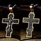 BEIER Christ Jesus Pendant Necklace 316L Stainless Steel Cross Chain Heavy Men Jewelry Gift Religious Christian Jewelry BP8-210