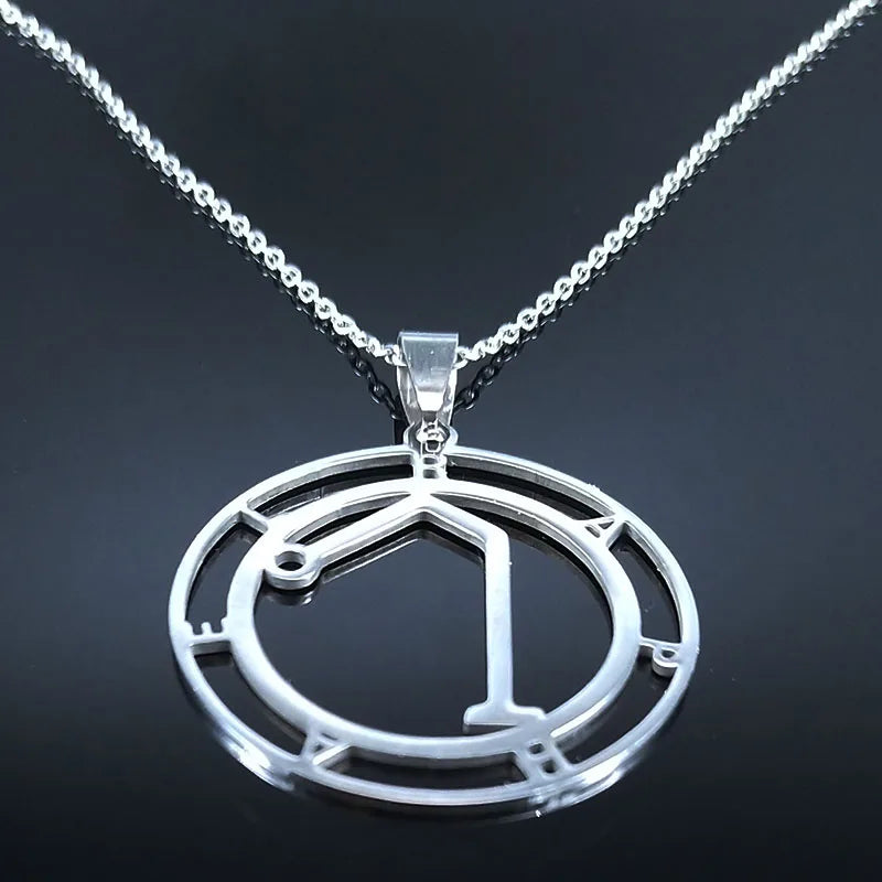 Angel Raphael Pendant Necklace — Stainless Steel
