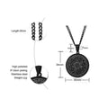 Men Necklace,Seal of the Seven Archangels Necklaces,Stainless Steel The 7 Archangels Sigil, Solomon Kabbalah Amulet Pendants