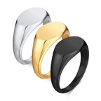 Square Signet Pinky Ring — Stainless Steel