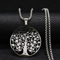 Tree of Life Pendant Necklace — Stainless Steel