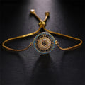 Iced Out Hamsa Copper Bracelet — Adjustable