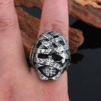 Ancient Egyptian Mummy Skull Ring For Men Punk Retro Egyptian Stainless Steel Biker Ring Hip Hop Rock Jewelry Store