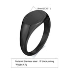 Square Signet Pinky Ring — Stainless Steel