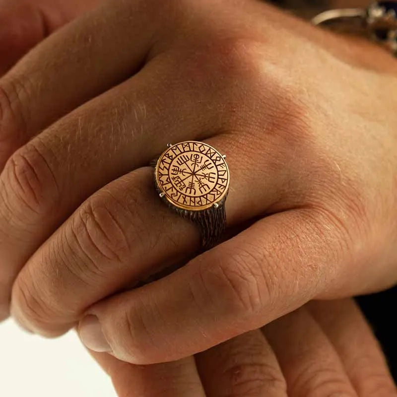 Viking Compass Ring — Two-Tone