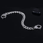 bracelet men's stainless steel handcuffs accessories chain on hand charm Steampunk cuff bracelet punk couple bracelet