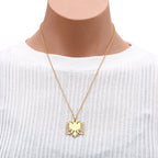 Albania Eagle Pendant Necklace — Two-Tone