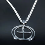 Silver Pendant Flaming Unitary Chalice Universalist