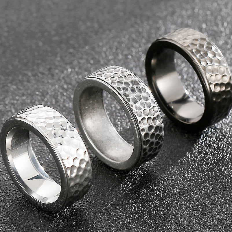 Solid 316L Stainless Steel Men's Finger Rings Stainless Ring For Men Women Size 7-13 Vintage Male Charm Jewelry Wedding
