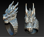 Milangirl Vintage Punk Gothic Ring Dragon Ring Men's Fashion Dragon Man Ring Jewelry