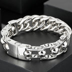 Massive Man Bracelet On Hand Wrist Accessories Polished Stainless Steel Iron Jewelry Bracelets Male Engravable Mannen