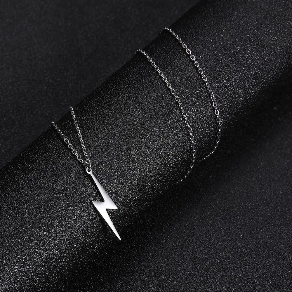 My Shape Lightning Necklaces For Women Tooth Mountain Heart Stainless Steel Necklace Choker Fashion Jewelry Gifts For friend