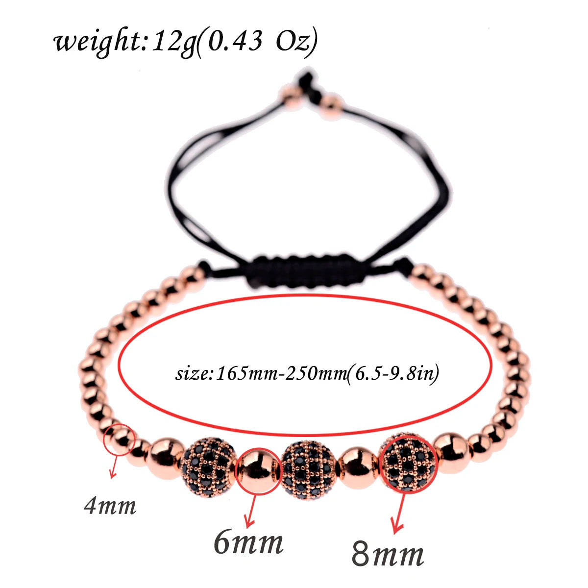 Luxury Micro Pave CZ 8mm Disco Charm Men Bracelet Classic Hematite Beaded Woven Bracelets Bileklik Women Jewelry