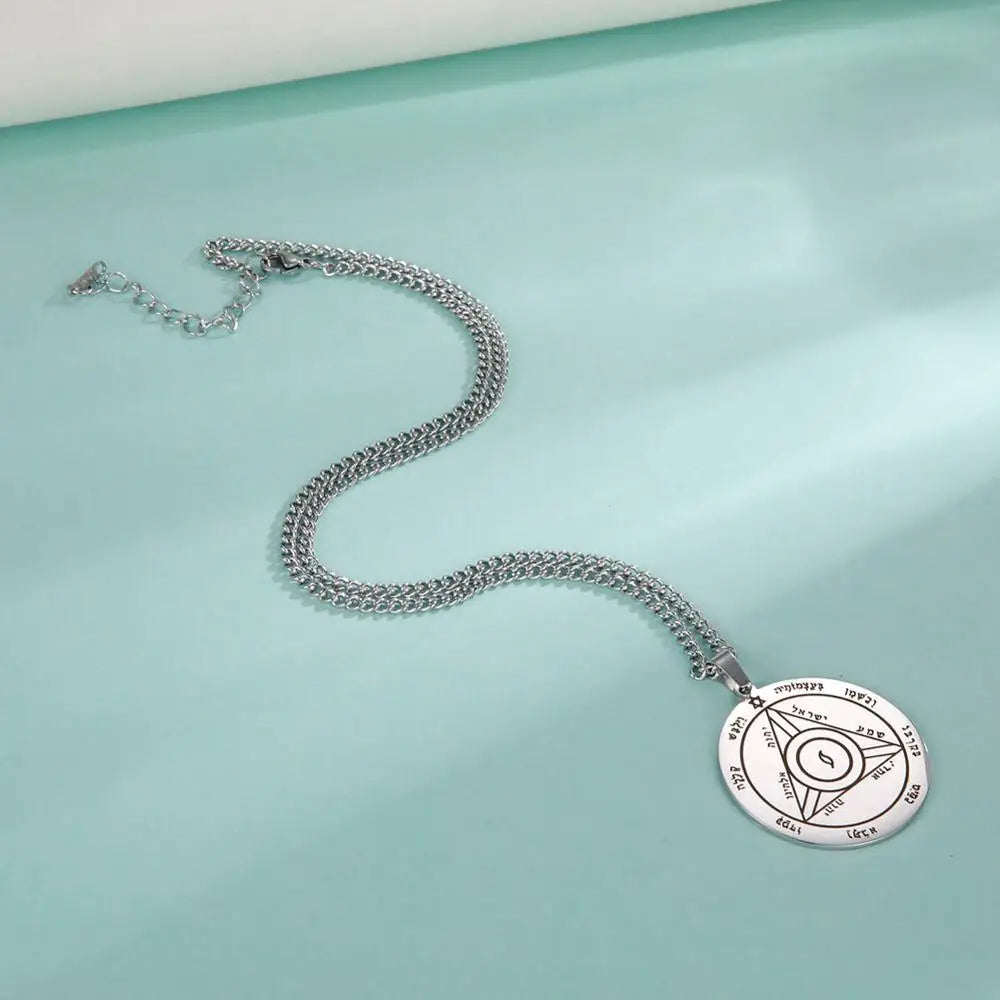 Key of Solomon Pentacle Pendant — Stainless Steel