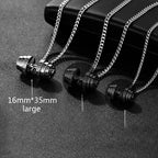 Barbell Fitness Pendant Necklace — Stainless Steel