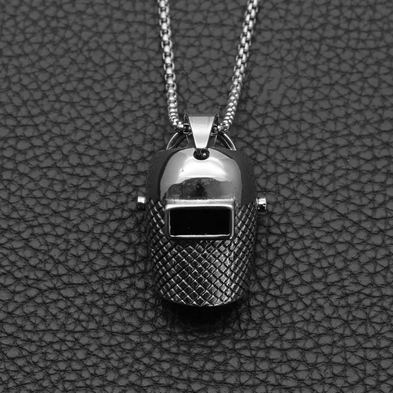 Fashion Punk Style Mask Men's Pendant Titanium Steel Hanging Neck Jewelry Student Hipster Hot Sale