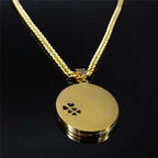 Double Layer Stainless Steel Virgin Mary Medal Pendant Necklace Women/Men Gold Color Long Chain Necklaces Jewelry