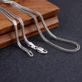 Fox Tail Weave Silver Chain Necklace