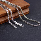 Fox Tail Weave Silver Chain Necklace