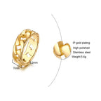 Cuban Ring, Curb Chain Ring, Stainless Steel Miami Link Rings,Streetwear Fashion Hip Pop Cool Ring, Everyday Jewelry 3 to 7 MM