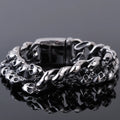 Gothic Men's Skull Bracelets 19MM Stainless Steel Ghost Chain Bracelet For Man Skeleton Jewelry For Manly Wrist New