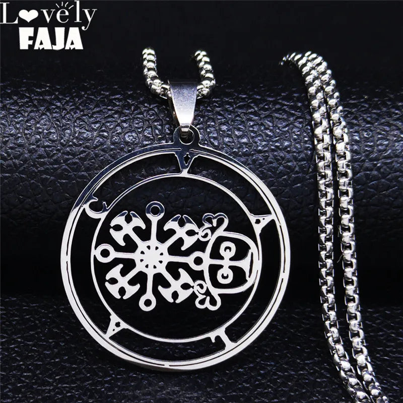 Demon Seal Pendant — Silver Stainless