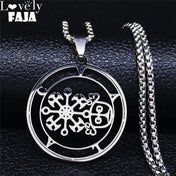 Statement Demon Seal Pendant — Silver Stainless