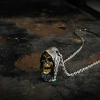 Onlysda Charms pendentif Gold Skull Pendant Necklace Men's Fashion Biker Punk Steel Chain Jewelry Antique Halloween Gift OSDZ035