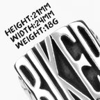 Locomotive Motorcycle Biker Letter Stainless Steel Mens Rings Punk Hip Hop for Male Boyfriend Jewelry Creativity Gift