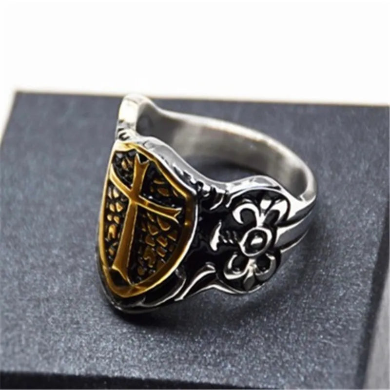 Vintage Gothic Lucifer Satan Signet Ring Fashion Punk Stainless Steel Seal Ring Men and Women Pagan Party Jewelry Gift Wholesale