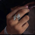 Angel Feather Wrap Ring — Stainless Steel