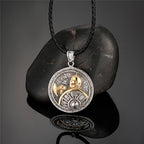Spartan Warrior Axe Pendant Necklace — Gold-Tone Steel