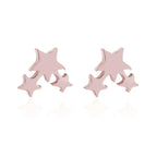 Punk Open Star Stud Earrings Everyday Wear — Stainless Steel