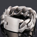 Man Bracelet In Stainless Steel Brushed Polished 26MM Wide Curb Link Chain Bracelets for Men Engraving Male Jewelry
