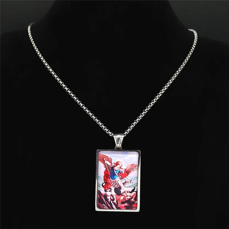 Silver Pendant Miguel Arcanjo Archangel Michael