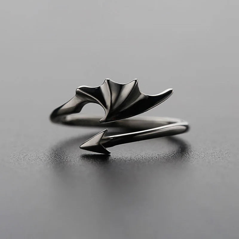 NEW Charm Women Wings Rings Metal Silver Color Romantic Girl Gift Pterodactyl Ring for Party Ladies Fashion Men Jewelry