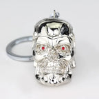 Vintage Charm Terminator Skull Head Keychain Men Women Fashion Pendant keyring Jewelry Car Key Accessories