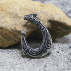Viking Anchor Hook Pendant — Stainless Steel