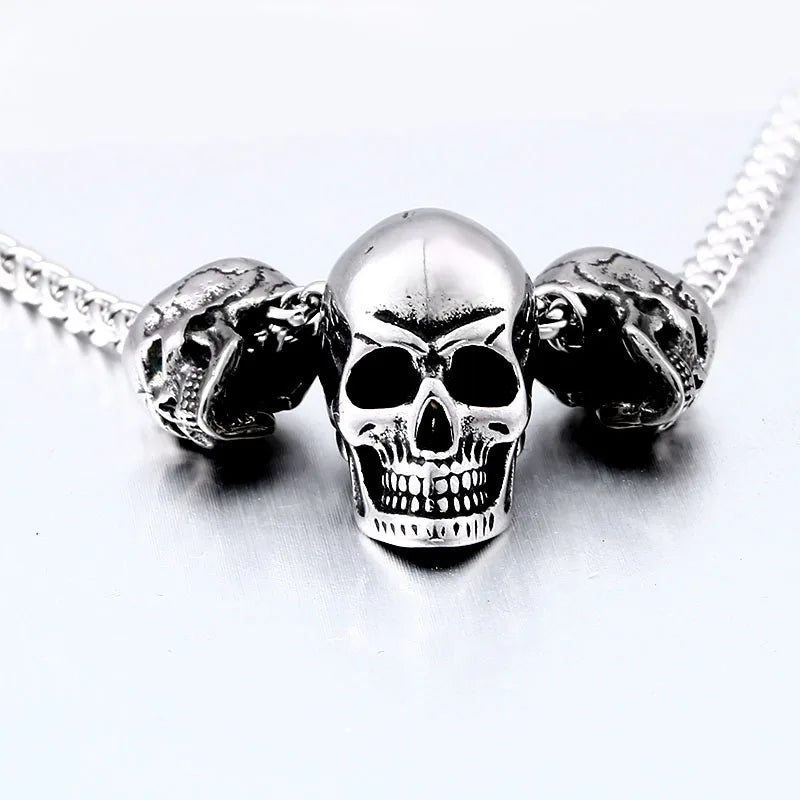 Unique Skull Pendant Necklace — Stainless Steel