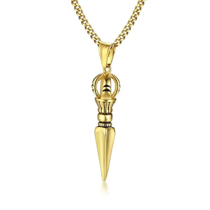 Tibetan Buddhist Vajra Pendant — Stainless