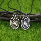 Wicca Triple Moon Goddess Viking Jewelry Odin Raven Amulet Pentagram Wiccan Pagan Moon Necklace Men Women Jewelery Dropshipping