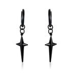 Silver Paperclip Hoop Earrings — Stainless Steel