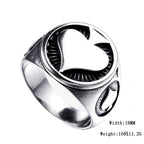 Lucky Ace of Spades Ring for Men — Gambler Band, Stainless Steel