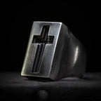 Christmas Goth Cross Ring Men Rings Punk Hip Hop for Boyfriend Male Stainless Steel Jewelry Creativity Gift Wholesale OSR608