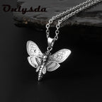 Cool Butterfly Skull Pattern Metal Pendant Necklace For Men Harajuku Vintage Punk Animal Gothic Choker Necklace Jewelry