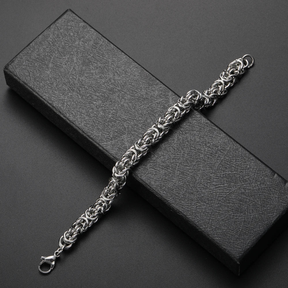 Men's 8mm Link Chain Bracelet — Stainless Steel
